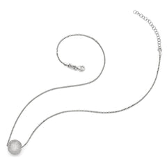 Sophia Jewelers Sterling Silver Rhodium-Plated Necklace with Extender Elegance