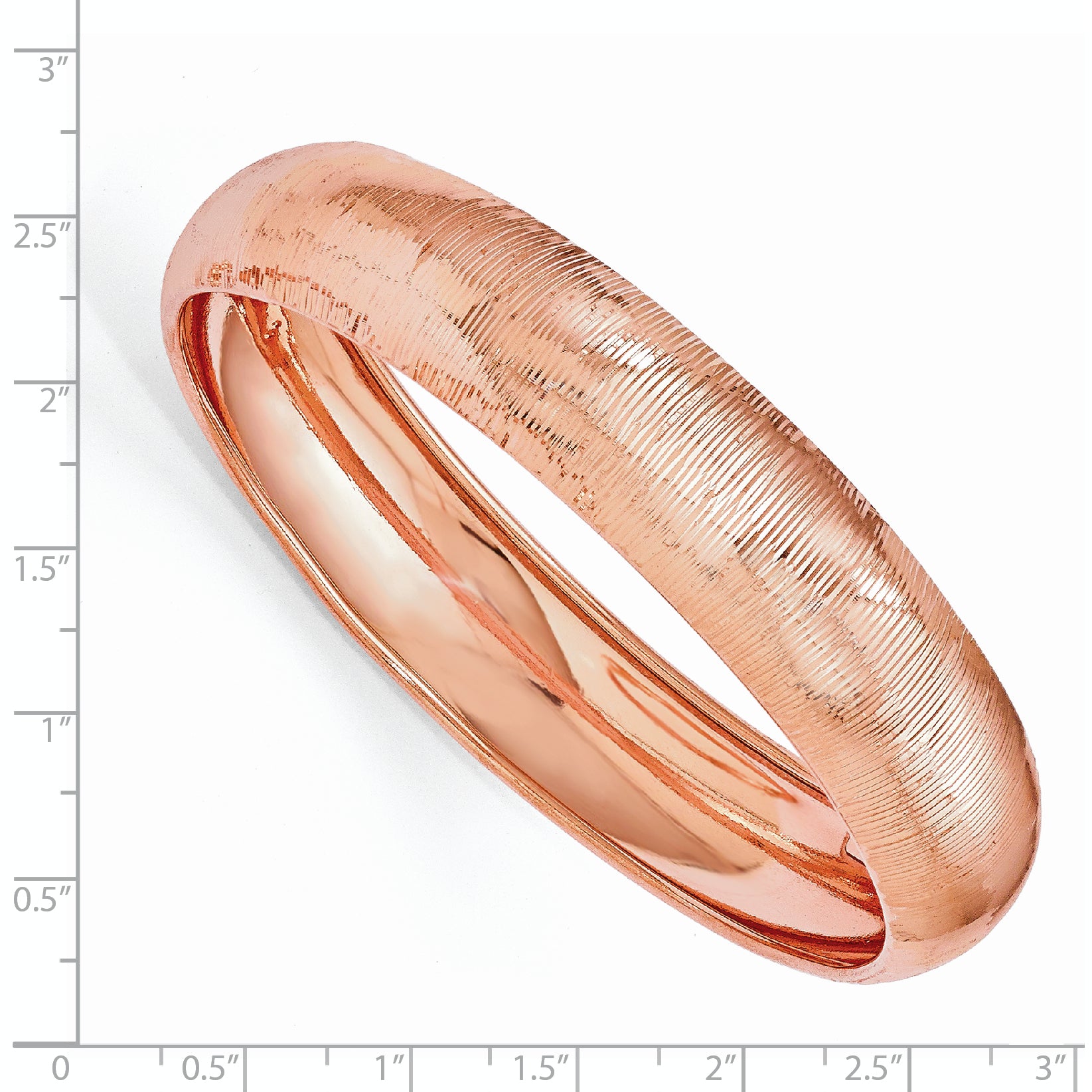 SS Radiant Essence Rose-tone Flash 24k Plated Slip on Bangle