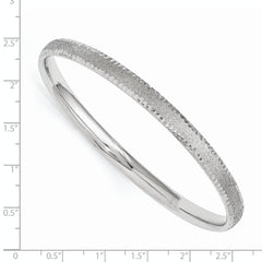 SS Radiant Essence Rhodium-plated Brushed and D/C Bangle