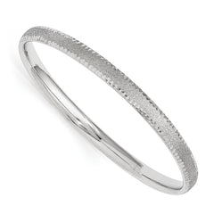 SS Radiant Essence Rhodium-plated Brushed and D/C Bangle