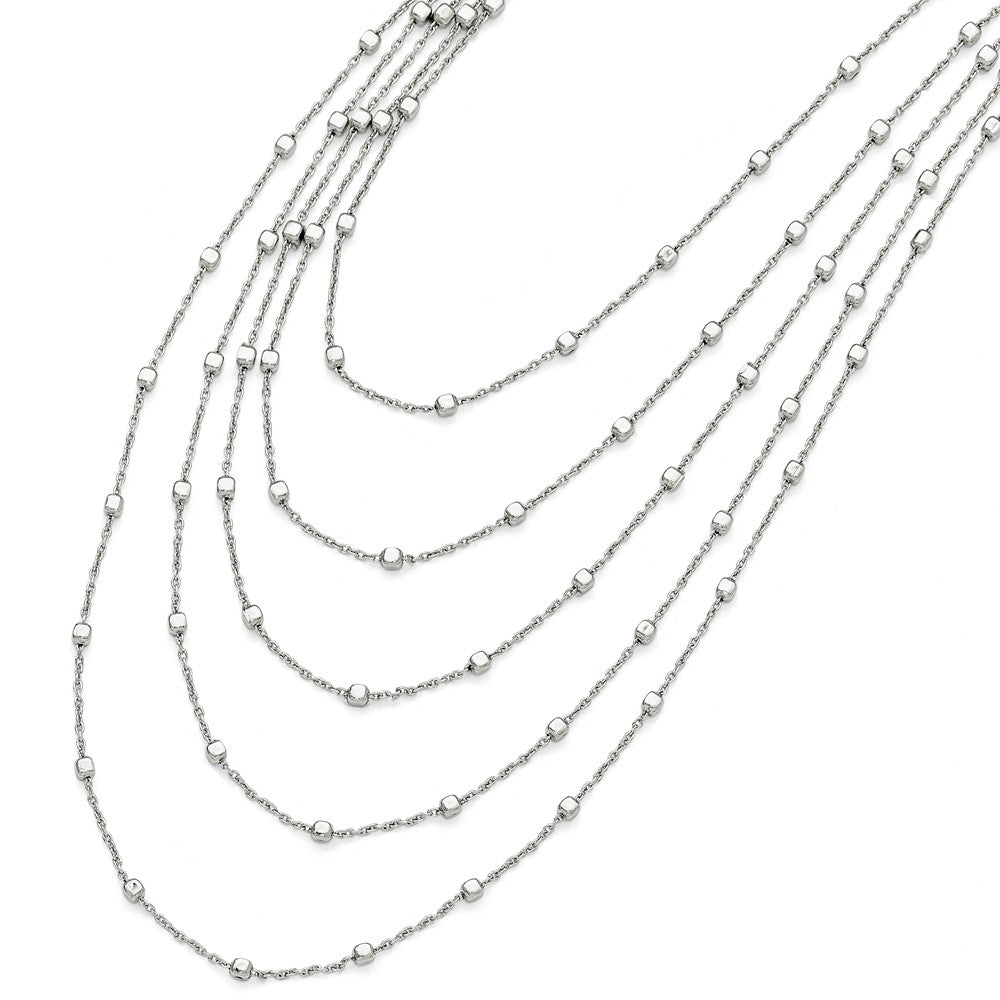 Leslie's Sterling Silver Polished Five Strand Necklace