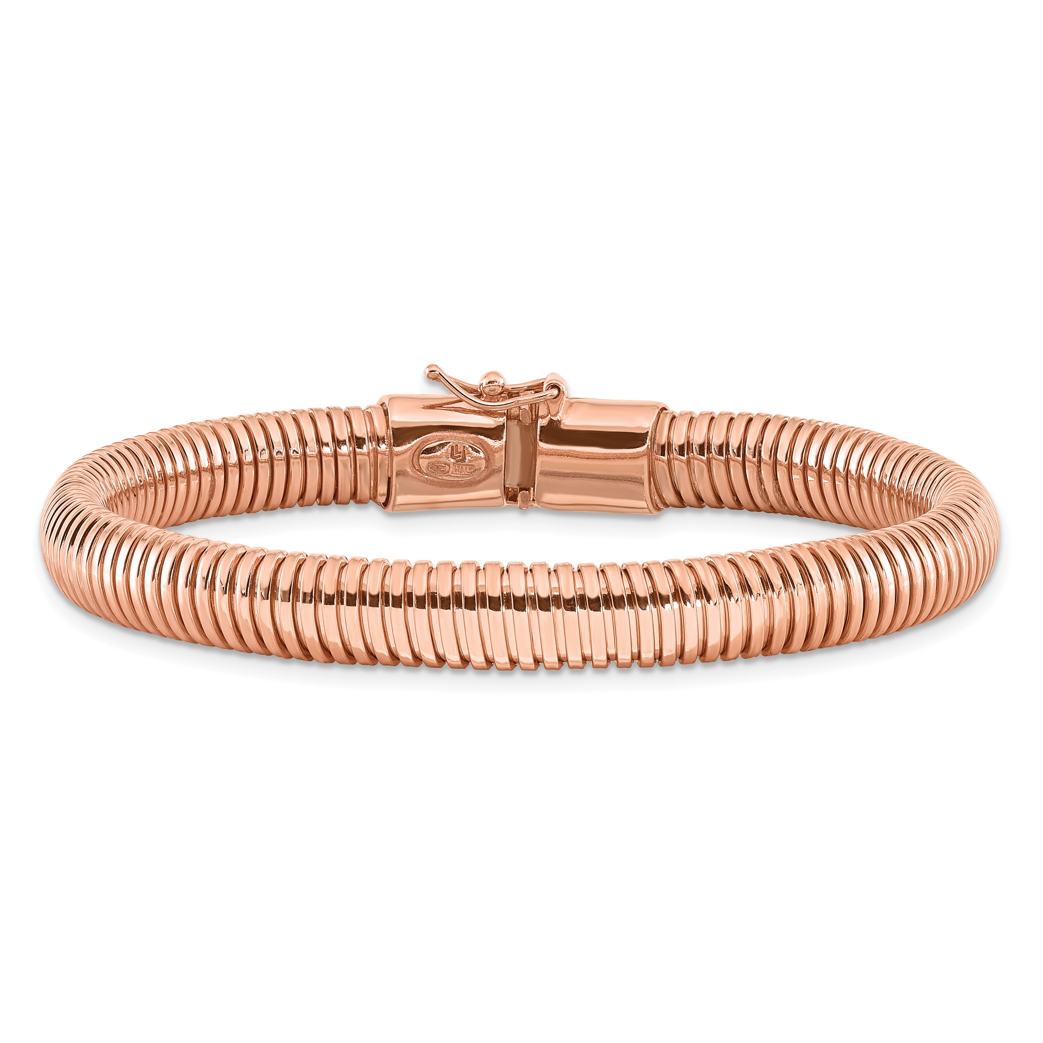 Sterling Silver Rose Gold-plated Polished Bracelet