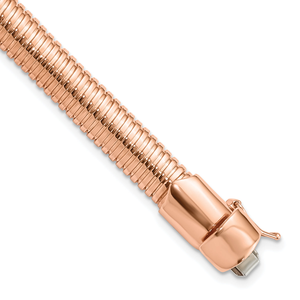 Sterling Silver Rose Gold-plated Polished Bracelet