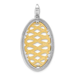 Leslie's Sterling Silver Gold-tone Flash 24k Plated Pendant