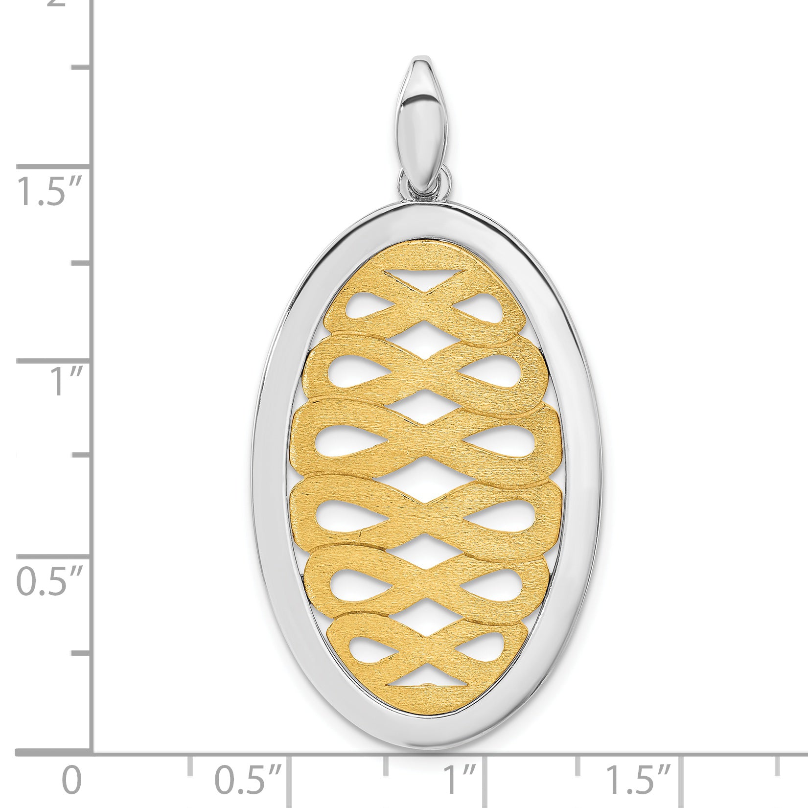 Leslie's Sterling Silver Gold-tone Flash 24k Plated Pendant