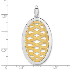 Leslie's Sterling Silver Gold-tone Flash 24k Plated Pendant