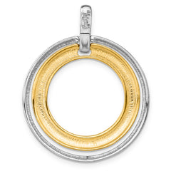 Leslie's Sterling Silver Gold-tone Flash 24k Plated Pendant