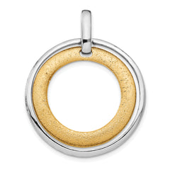 Sterling Silver Gold-tone RH and Flash 24k Plated Pendant