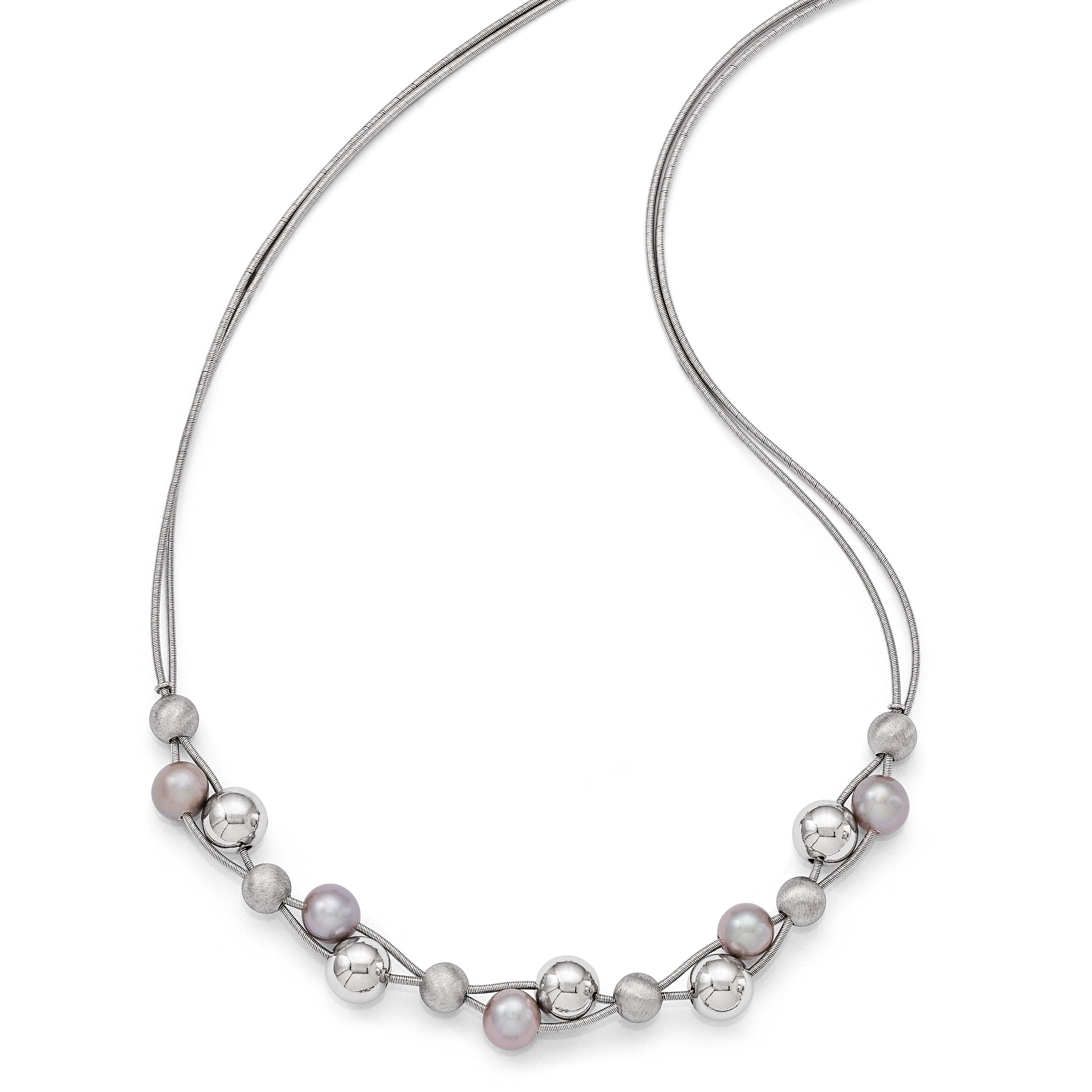 Sterling Silver Polished w/2.5in ext. Necklace