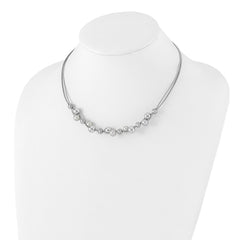 Sterling Silver Polished w/2.5in ext. Necklace