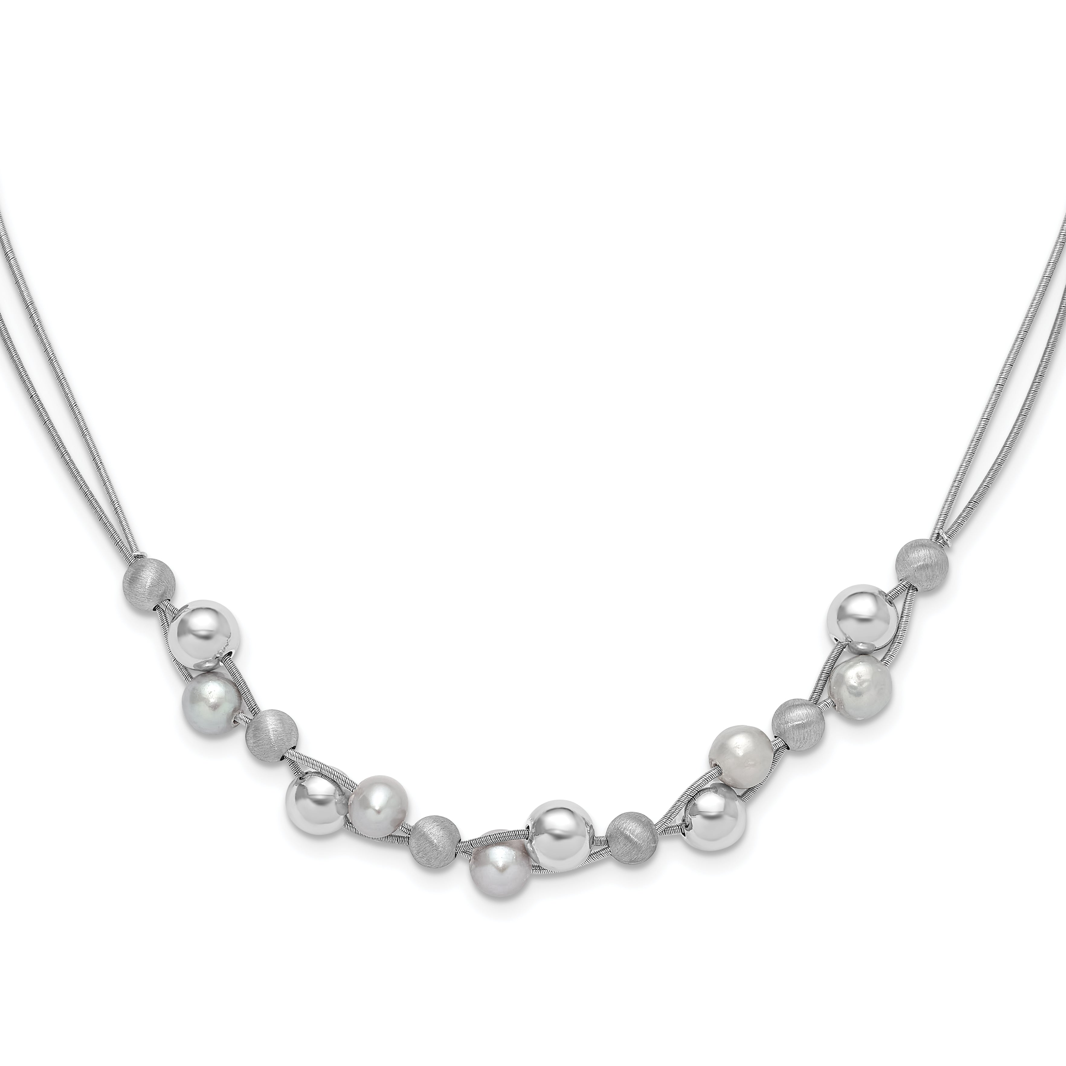 Sterling Silver Polished w/2.5in ext. Necklace