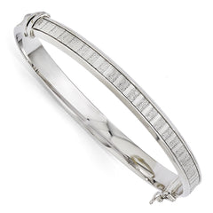 Sterling Silver Polished Glimmer Infused Bracelet