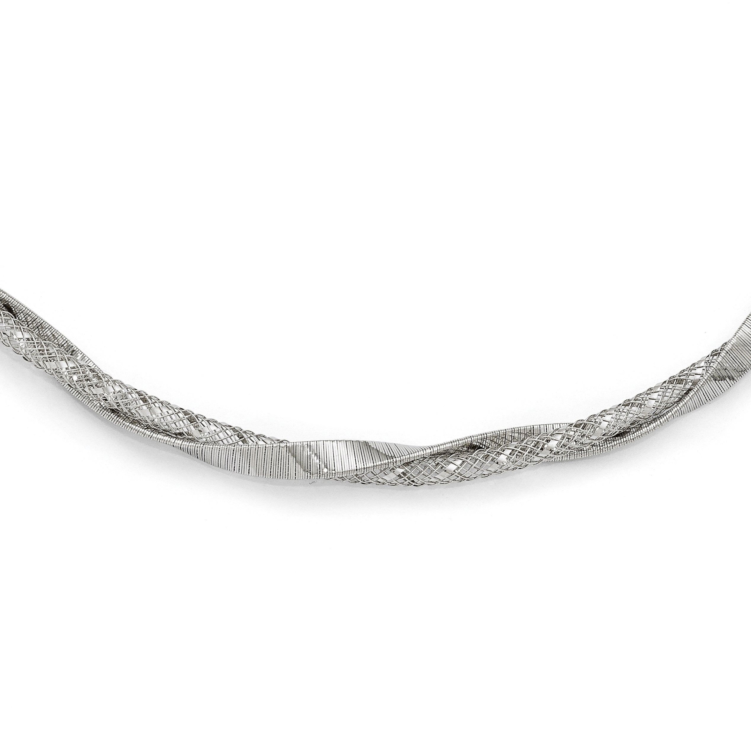 Sterling Silver Twisted Fancy Necklace