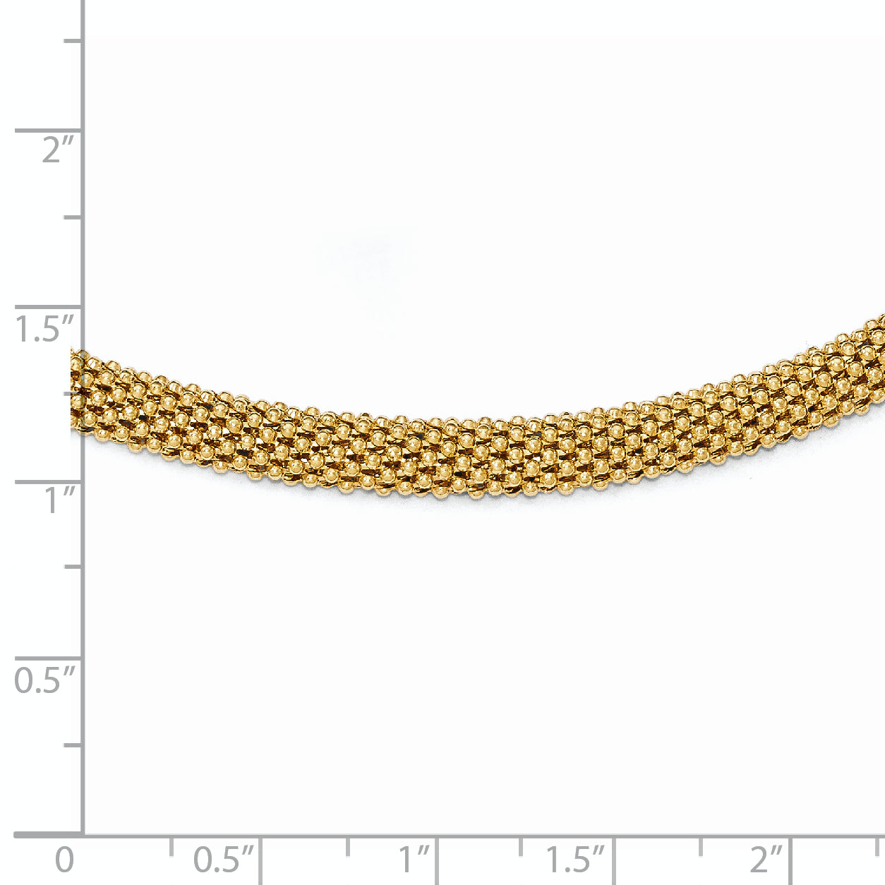 Sterling Silver Gold-tone Polished Mesh Necklace