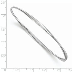 Sterling Silver Polished Twisted Bangle