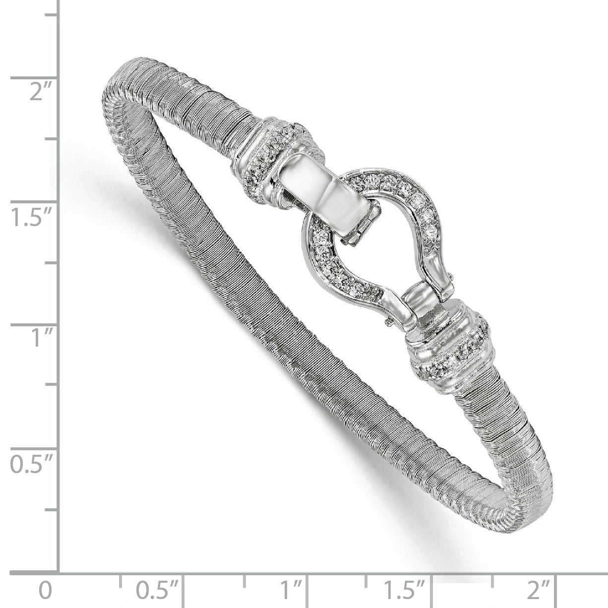 Sterling Silver CZ Mesh Bracelet