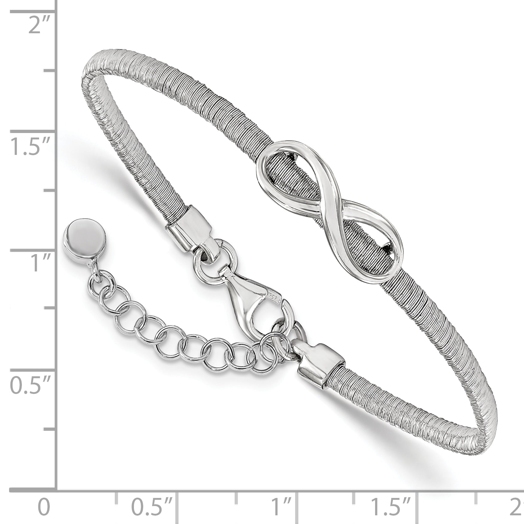 Sterling Silver Infinity w/1in ext. Bracelet