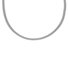 Sterling Silver Flat D/C Spiga Necklace