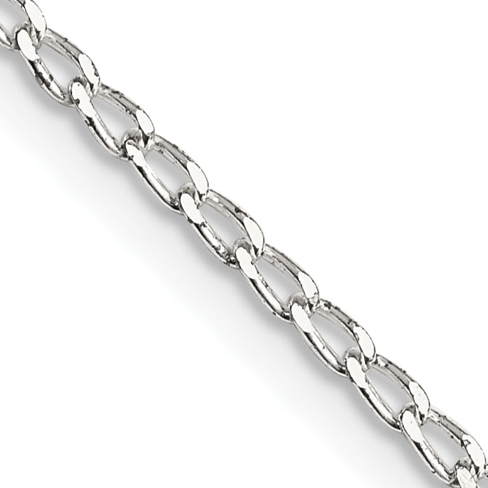 Sterling Silver 1.5mm Open Elongated Link Chain