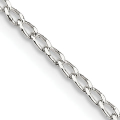 Sterling Silver 1.5mm Open Elongated Link Chain