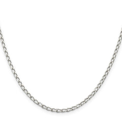 Sterling Silver 2.8mm Open Elongated Link Chain