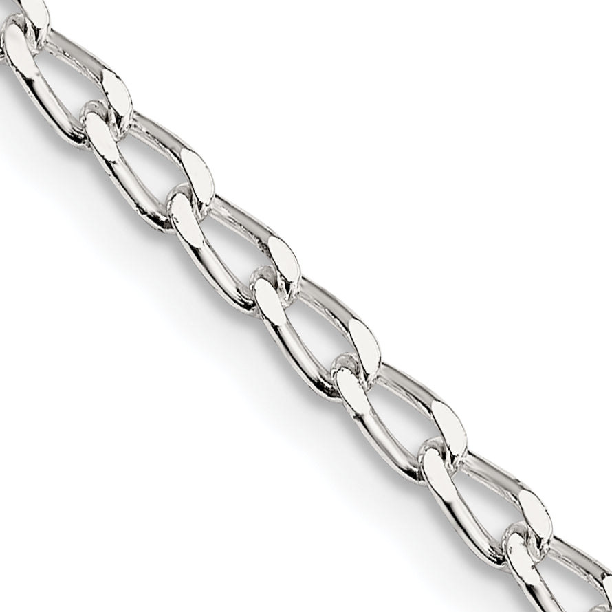 Sterling Silver 2.8mm Open Elongated Link Chain