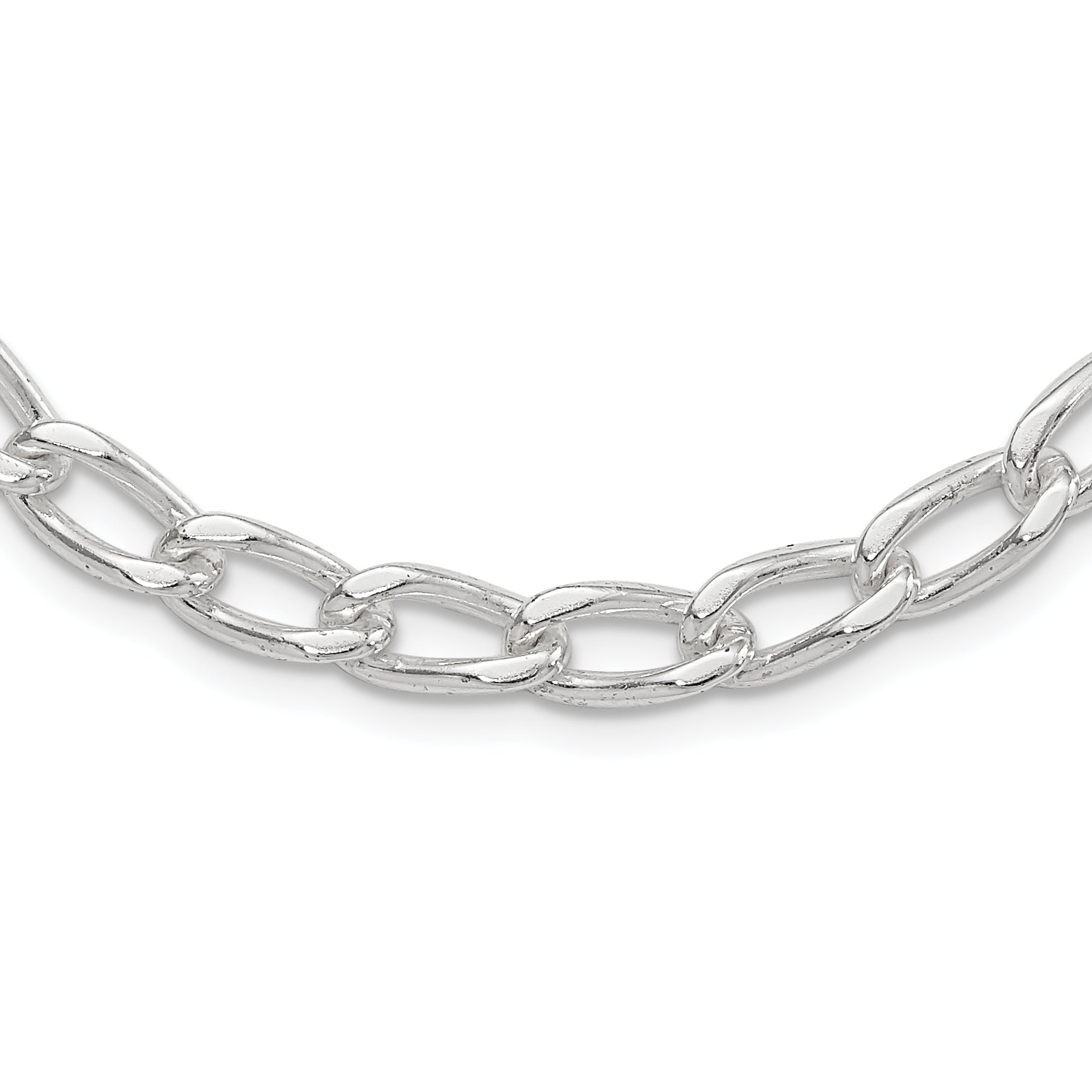 Sterling Silver Polished 7mm Open Link Chain