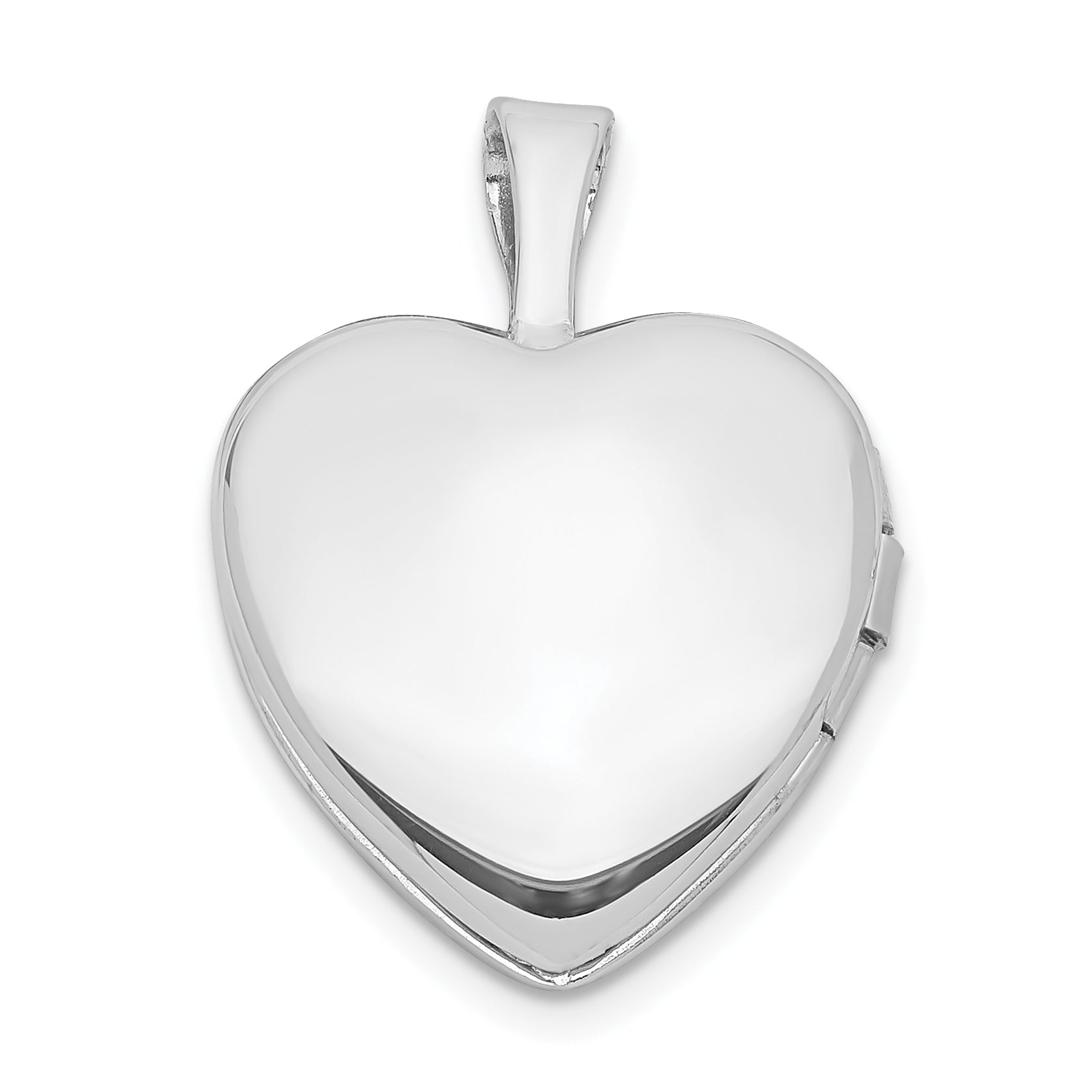 Sterling Silver Rhodium-plated & Gold Tone Satin & D/C Cross Heart Locket