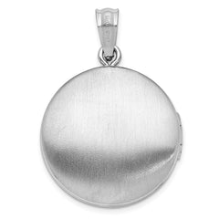 Sterling Silver Rhodium-plated Polished 20mm Round Ash Holder Locket