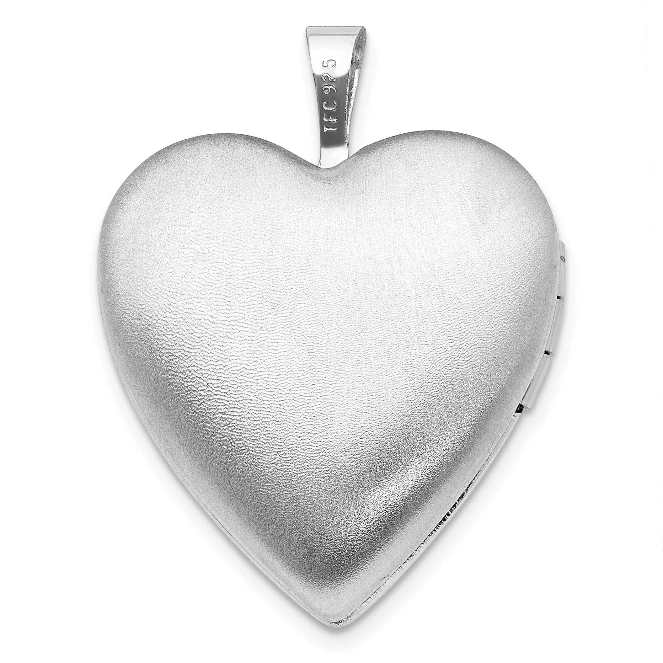 Sterling Silver Rhodium-plated Polished 20mm Heart Ash Holder Locket