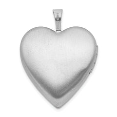 Sterling Silver Rh-plated Epoxy 20mm Forever In My Heart Rose Locket