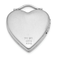 Sterling Silver RH-pl ALWAYS IN MY HEART FOREVER.. 20mm Heart Locket