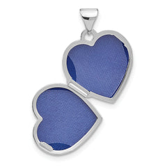 Sterling Silver Rhodium-pltd Polished Love of my Life 15mm Heart Locket