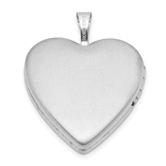 Sterling Silver RH-pl I LOVE YOU TO THE MOON AND.. 20mm Heart Locket