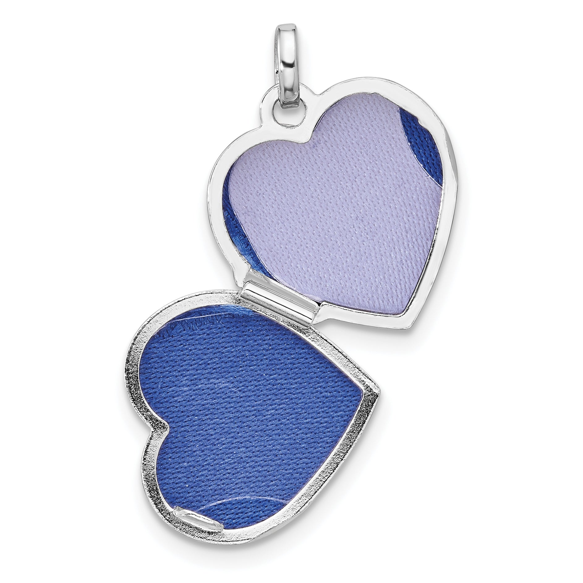 Sterling Silver Rhod-pltd 15mm Forever In My Heart Rainbow Heart Locket