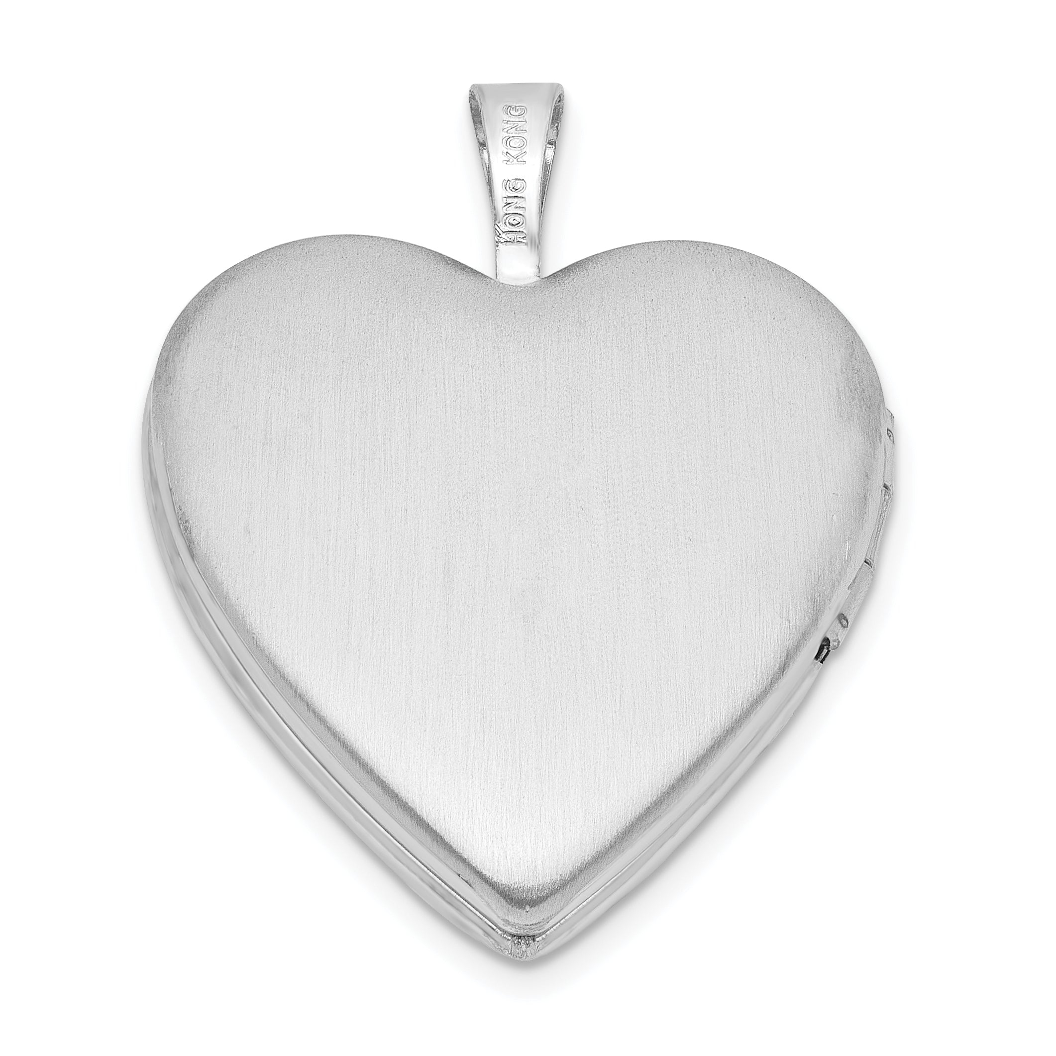 Sterling Silver RH-plated FOREVER IN LOVE WITH YOU 20mm Heart Locket