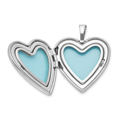 Sterling Silver RH-plated FOREVER IN LOVE WITH YOU 20mm Heart Locket