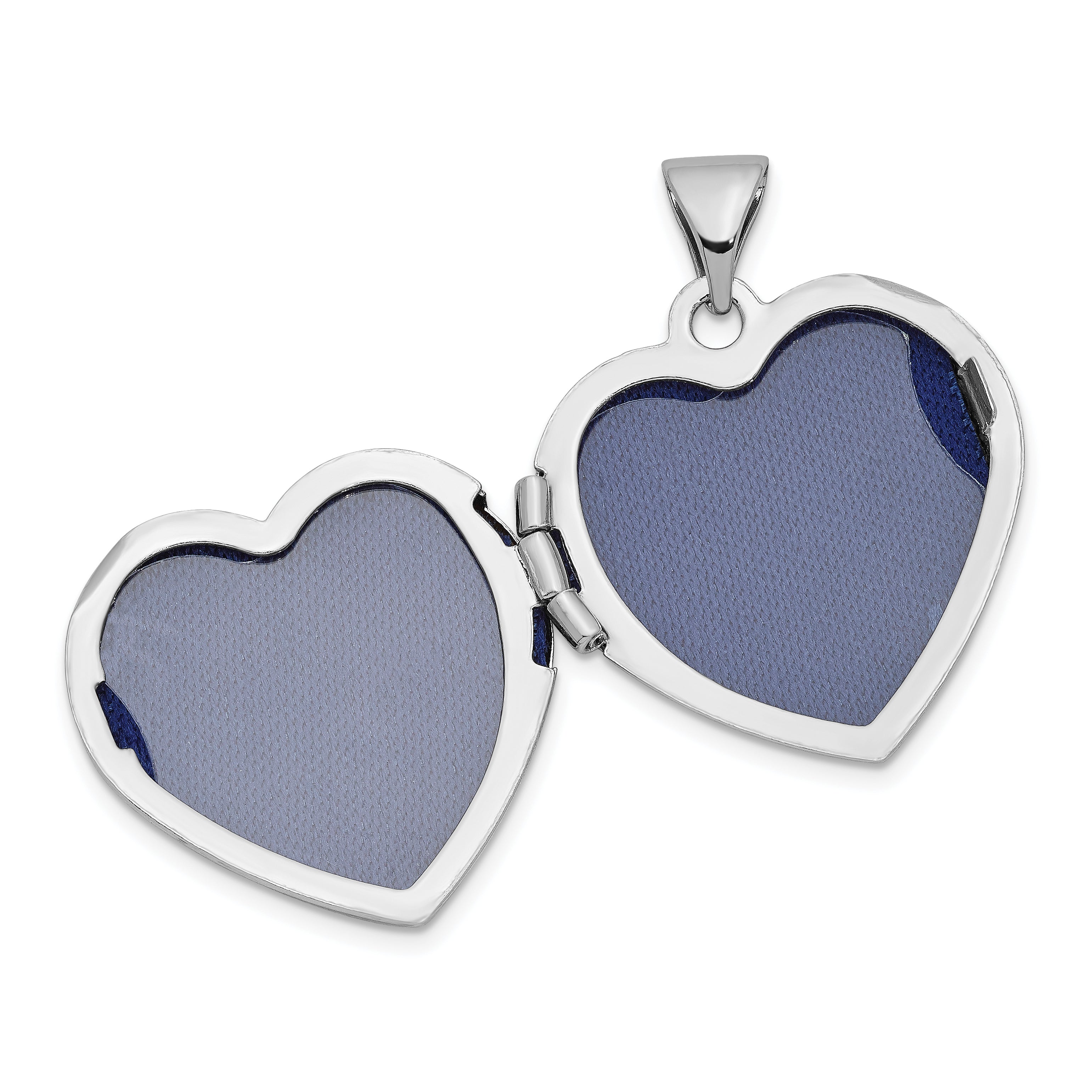 Sterling Silver Rhodium-plated 18mm Preciosa Crystal Heart Locket