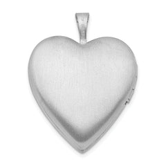 Sterling Silver Rhodium-plated 20mm with Diamond Star Heart Locket