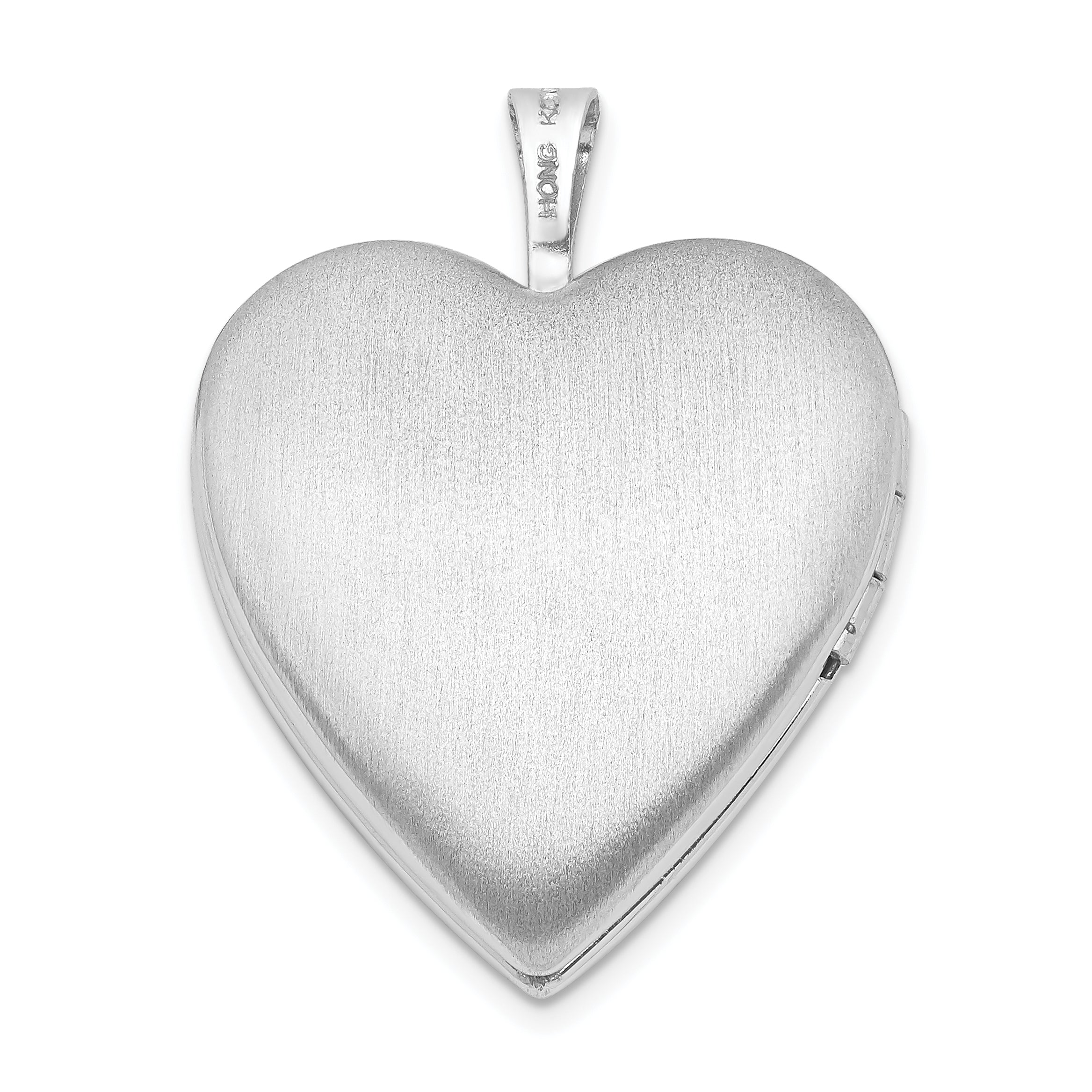 Sterling Silver Rhodium-plated 20mm Hands Heart Locket