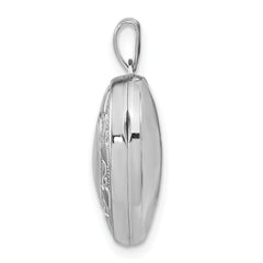 Sterling Silver Rhodium-plated Heart Locket