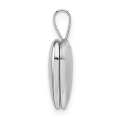 Sterling Silver Rhodium-plated Polished 12mm Heart Locket