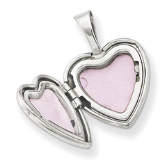 Sterling Silver & Diamond Trust 12mm Heart Locket