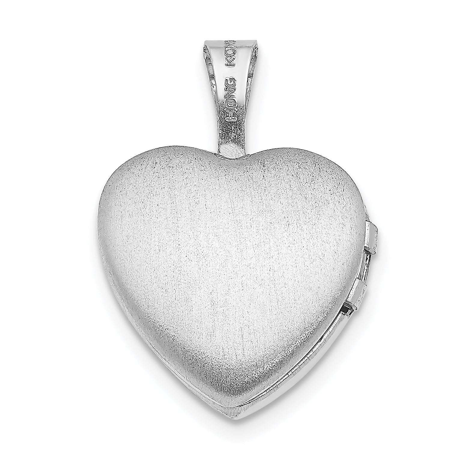 Sterling Silver Rhodium-plated Cross With  Enamel Flowers 12mm Heart Locket