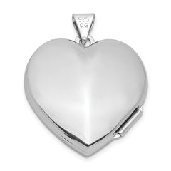 Sterling Silver Rhod-plated & Gold-tone Always In My Heart Dia Heart Locket