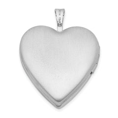 Sterling Silver Rhodium-plated Enameled Flower Butterfly Heart Locket