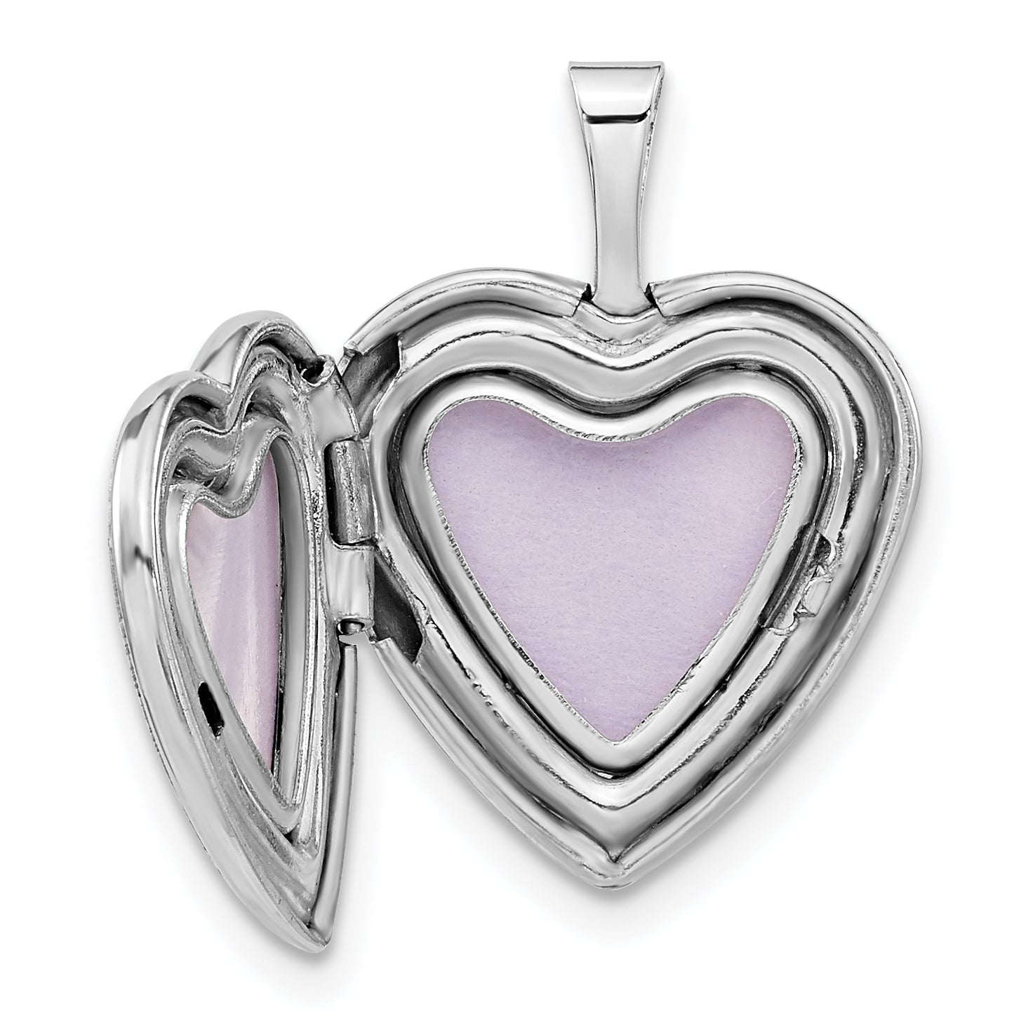 Sterling Silver Butterflies Heart Locket