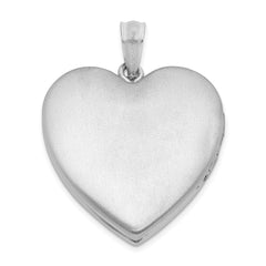 Sterling Silver Rhodium-plated Heart Locket