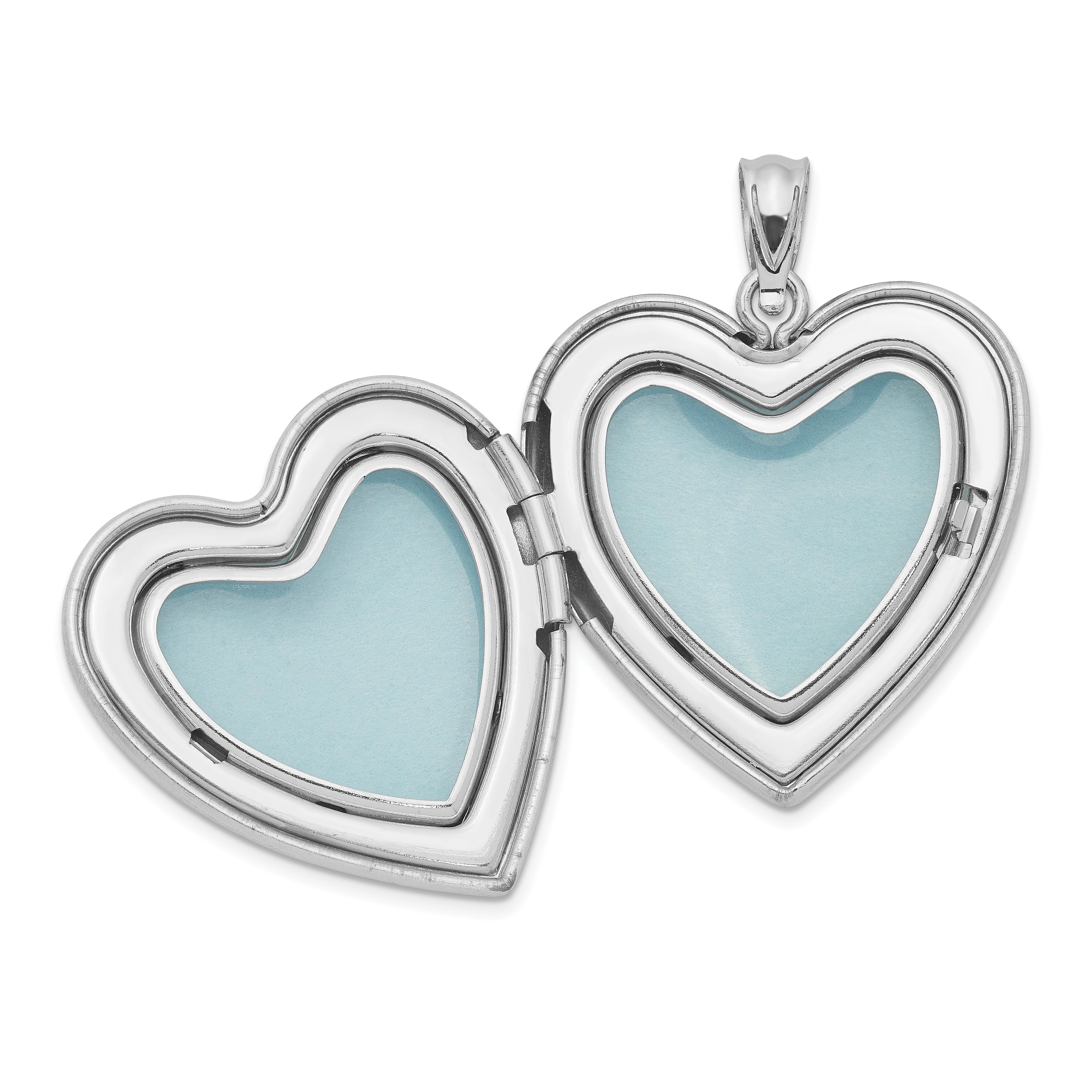 Sterling Silver Rhodium-plated Heart Locket