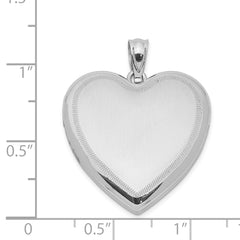 Sterling Silver Rhodium-plated Heart Locket